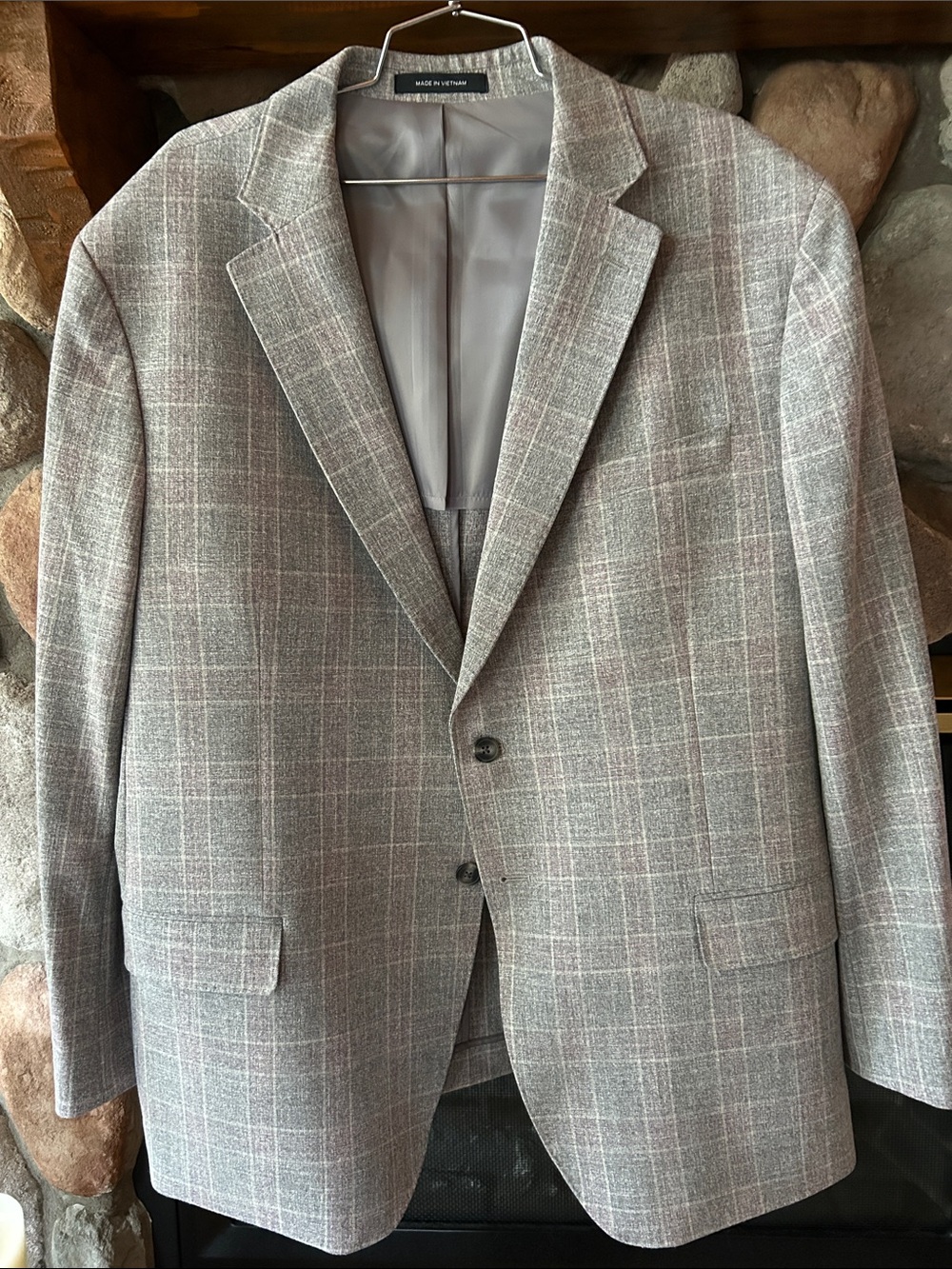 Awearness Kenneth Cole Modern Fit Stretch Windowpane Sport Coat - 48 Regular
